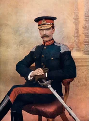 Mayor General JM Babington, comandante de la 1ª Brigada de Caballería en Sudáfrica, 1902