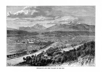 Innsbruck y el Valle del Río Inn, Austria, 1879