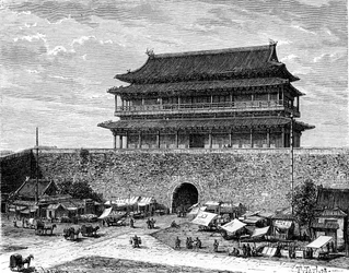 Puerta de Tiananmen, Pekín, China, siglo XIX