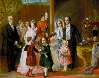 Thomas Younghusband y su familia se encuentran con la reina Victoria y su familia en el Crystal Palace, c. 1854