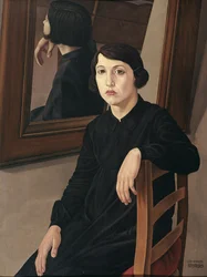 Chica frente a un espejo, 1932