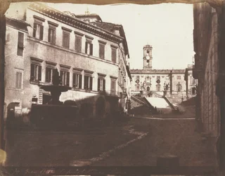 Vista de las escaleras del Capitolio, Roma