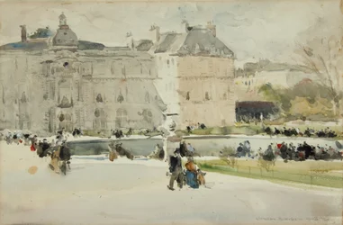 Jardines de Luxemburgo 1908 (Acuarela)