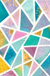 Mosaico geométrico de colores