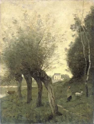 Paisaje con sauces de Pollard