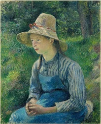 Campesina con sombrero de paja. 1881