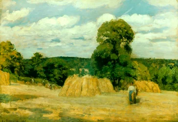Cosecha en Montfoucault, 1876