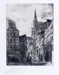 La Rue Malpalue en Rouen, c.1885