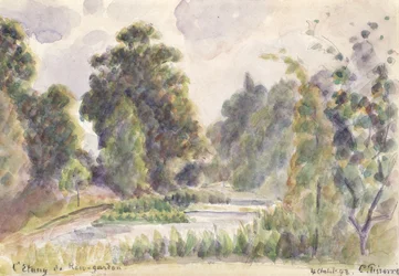 Estanque en los Jardines de Kew, 1892