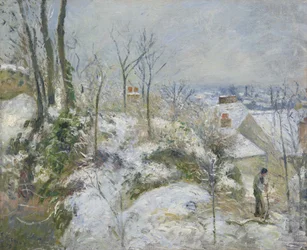 Conejera en Pontoise, nieve