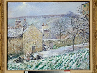 Efecto de nieve en el Hermitage