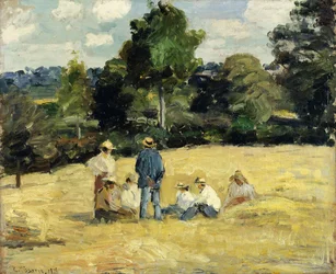 El descanso de los cosechadores, Montfoucault, 1875