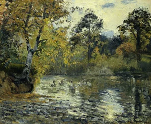 El estanque en Montfoucault, 1874