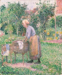 Una Lavandera en Éragny, 1893