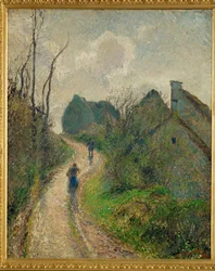 Chemin montant a Osny - camino ascendente en Osny (óleo sobre lienzo)