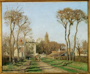 Entrada del pueblo de Voisins, Yvelines (óleo sobre lienzo)