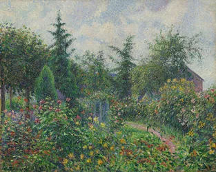 Jardín y gallinero en la casa de Octave Mirbeau, Les Damps, 1892