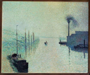 Isla Lacroix, Ruán, niebla (óleo sobre lienzo)