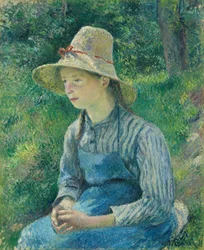 Campesina con sombrero de paja, 1881