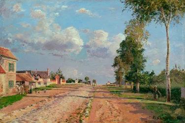 Camino a Versalles, Rocquencourt (Francia) - Pintura de Camille Pissaro (1830-1903), óleo sobre lienzo