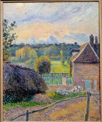 La Casa de la Locura en Eragny. Pintura de Camille Pissarro