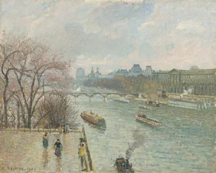 El Louvre, tarde, tiempo lluvioso