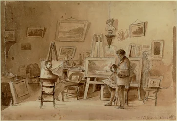Estudio del artista, Caracas, Venezuela Boceto ...
