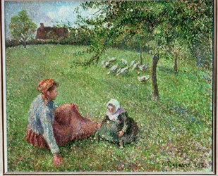 El pasto de los gansos (óleo sobre lienzo)