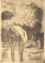 Dos mujeres bañándose, 1895