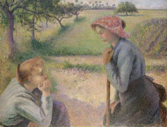 Dos jóvenes campesinas