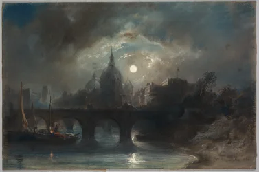 Vista de una ciudad de noche, 1831