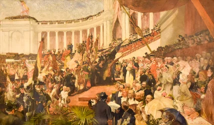 Celebración patriótica del cincuentenario de la independencia belga