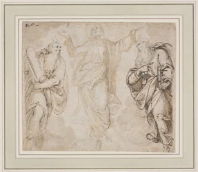 La transfiguración (recto), Estudio de manos (verso), c. 1590