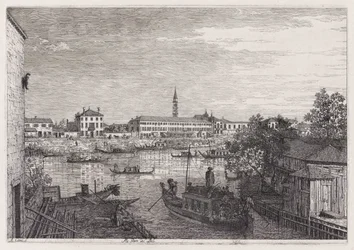 Ale Porte del Dolo (En las esclusas de Dolo), de la serie Vedute (Vistas)