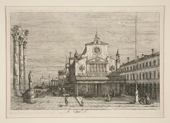 Vista imaginaria de S. Giacomo di Rialto, de la serie Vedute (Vistas)