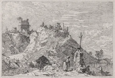 Paisaje con el Peregrino en Oración, de la serie Vedute (Vistas)