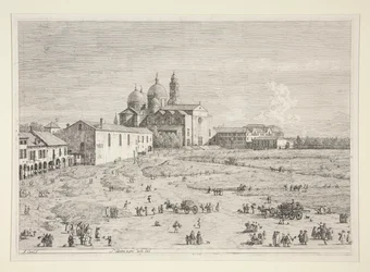 S. Giustina en Pr? della Valle, de la serie Vedute (Vistas)