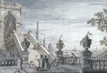 Un capricho con una escalera monumental