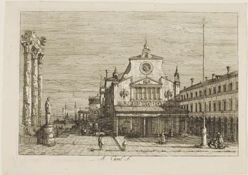 Vista imaginaria de S. Giacomo di Rialto, de Vedute