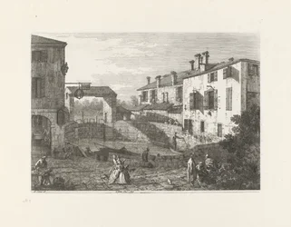 Le porte del Dolo (título sobre objeto) Rostros en lugares existentes e inventados (título de la serie) Vedute altre prese da i Luoghi altre ideate da Antonio Canal (título de la serie)