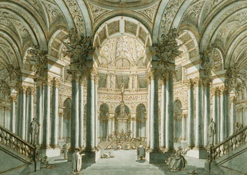 El Interior de una Iglesia, con Figuras en Oración