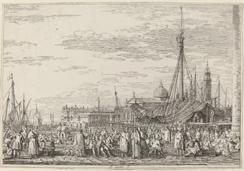 El mercado en el Molo, c. 1735-1746