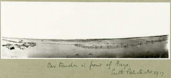 Nuestras trincheras frente a Gaza, octubre de 1917