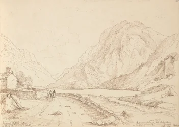 Bull Mountain y Ash Valley Lake en el Gap de Dunloh, septiembre de 1841