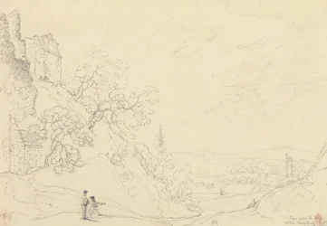 Desde debajo de la torre del homenaje del castillo de Carisbrooke, 18 de mayo de 1829