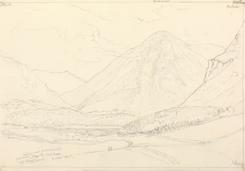 Grasmoor desde la base occidental de Mellbreak, 2 de agosto de 1835