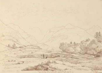 Río Laune desde la carretera de Killarney y Aghadoe, 6 de septiembre de 1841