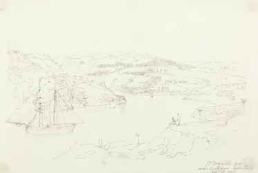 Saint Dogmaels desde Cardigan en el Teifi, 8 de septiembre de 1847