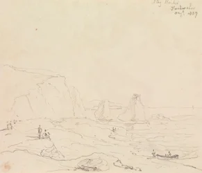Stag Rocks, Freshwater, agosto de 1827