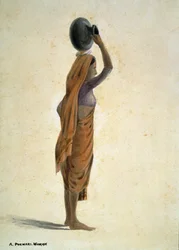 Una mujer purwari, India
